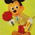 Glückwunschkarte mit Walt Disneys Micky Mouse - 1958