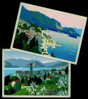 Motive vom Lago Maggiore auf handgemalten Ansichtskarten aus Italien - 1959