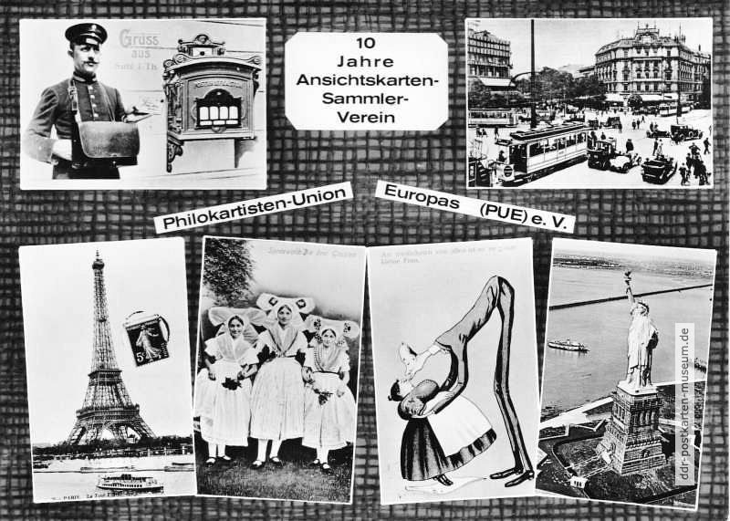 Sonderpostkarte zum 10-jährigen Bestehen des Ansichtskarten-Sammler-Vereins PUE e.V. (BRD) - 1971