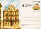 Spanische Ganzsachen-Postkarte mit Rathaus von Pamplona - 1986