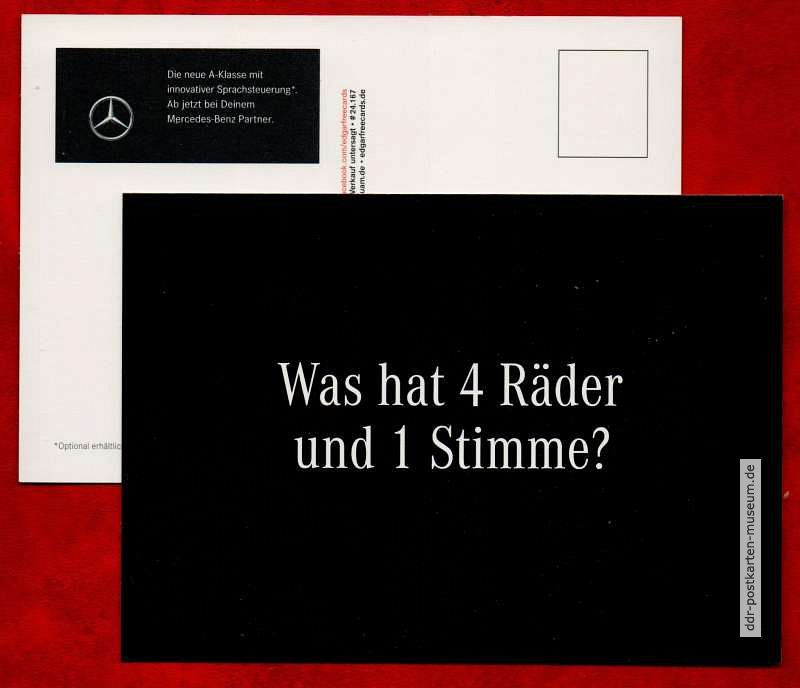 Reklamepostkarte der Mercedes-Benz-Partner - 2017