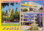 Zeitgenössisch farbenfrohe Mehrbild-Ansichtskarte aus Wolfen um 2010
