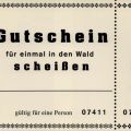 Scherzpostkarte mit kuriosem "Gutschein" - 1998