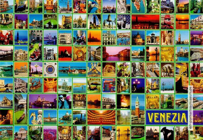 Italienische Mehrbildkarte von Venedig in 116 Bildern - 2015