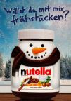 Reklamepostkarte für Nutella-Schneemannglas von - 2017