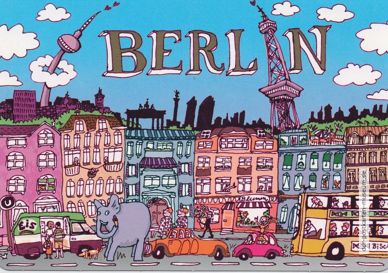 Neueste Berlin-Postkarte "Alles so schön bunt hier" - 2022