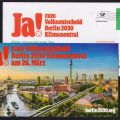Reklamekarte als Postwurfsendung für Klima-Volksentscheid in Berlin - 2023