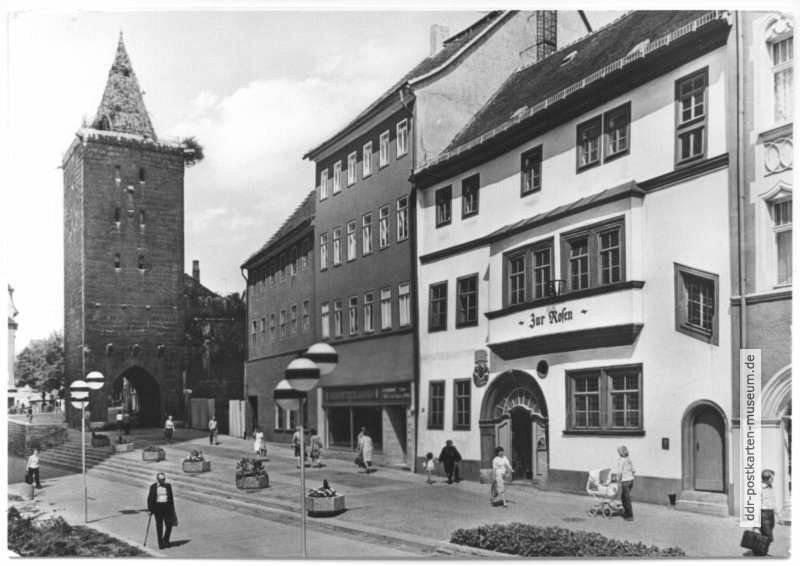 Johannisstraße mit Johannistor, Gaststätte "Zur Rosen" - 1982