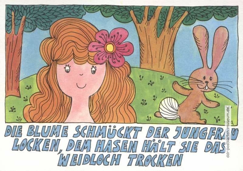 Rita Bellmann " Die Blume schmückt der Jungfrau Locken" - 1979