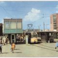 Zentralhaltestelle der Straßenbahn mit Linie 5 - 1970