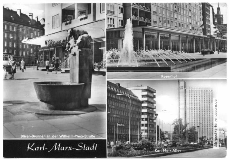 Bärenbrunnen Wilhelm-Pieck-Straße, Rosenhof, Karl-Marx-Allee - 1972