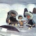 Karte 6195 von 1966, Unser Sandmännchen bei den Eskimokindern