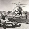 Geburtstagskarte 09030 von 1978, Sandmann mit Hubschrauber bei der IGA