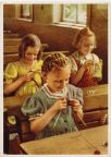 Strickunterricht in der Schule - 1952