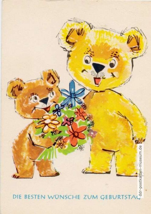 Bummi-Postkarte für Geburtstagskinder  - 1968