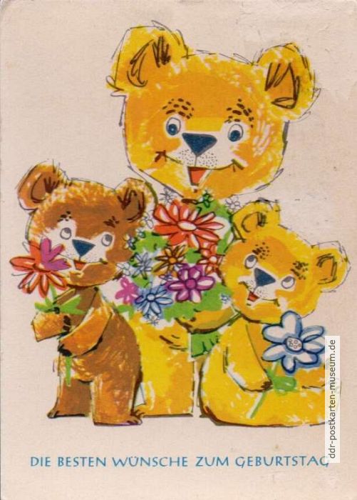 Bummi-Postkarte für Geburtstagskinder  - 1968