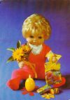 Geburtstagskarte "Alles Gute zum Geburtstag" mit Sonni-Puppe - 1986