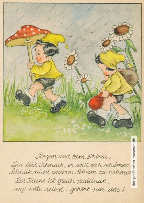 Lehrreiche Poesiekarte für Kinder - 1947