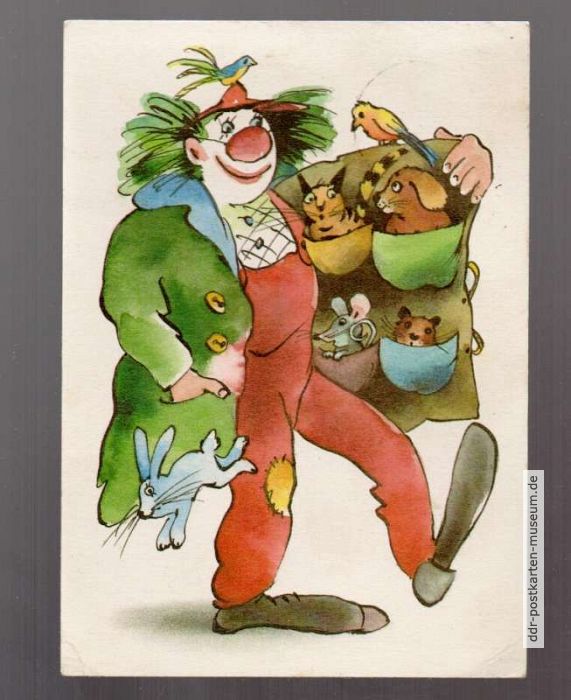 Zirkusclown als Zauberer - 1984
