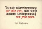 Spruchkarte mit Zitat von Ernst Modersohn - 1975