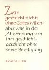 Spruchkarte mit Zitat von Ricarda Huch - 1964