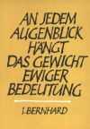 Spruchkarte mit Zitat von I. Bernhard - 1977