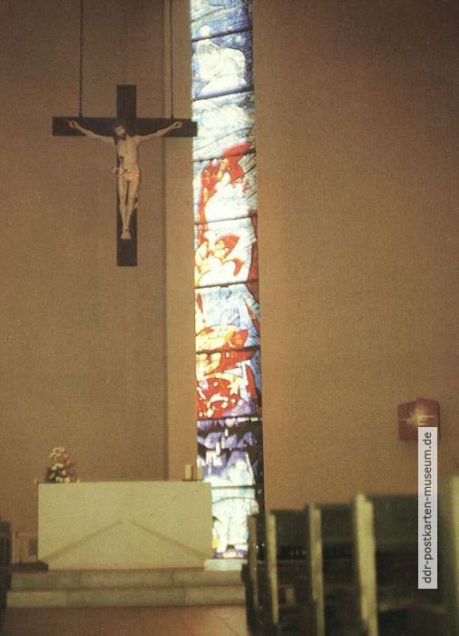 Kirche im Katholischen Gemeindezentrum in Gera-Lusan - 1989
