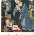 Weihnachtskarte mit Bildnis "Maria mit dem Kinde" - 1970