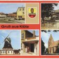 Marktplatz, HOG "Klützer Eck", Windmühle, HOG "Zum Zoll", Kirche - 1990