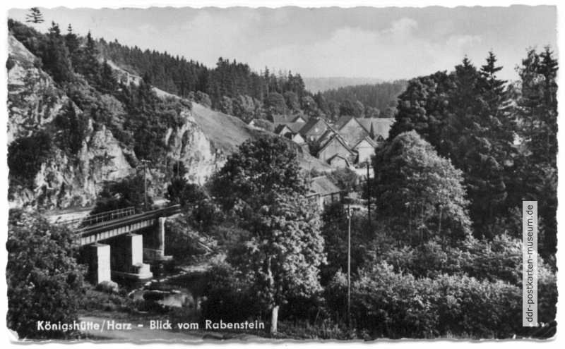 Blick vom Rabenstein nach Königshütte - 1959