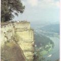 Festung Königstein, Königsnase mit Blick auf die Elbe - 1989