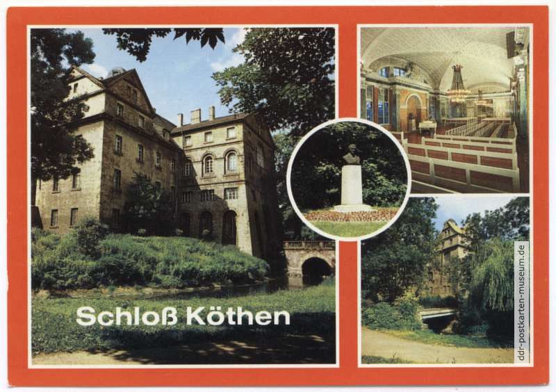 Schloß Köthen (Ferdinandsbau), Naumann-Denkmal, Spiegelsaal, Ludwigsbau - 1989