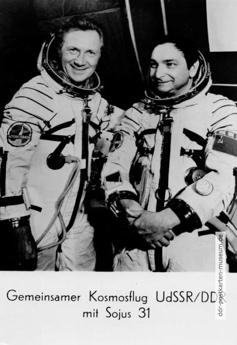 Gemeinsamer Kosmosflug UdSSR / DDR mit Sigmund Jähn und Waleri Bykowski in "Sojus 31" - 1978
