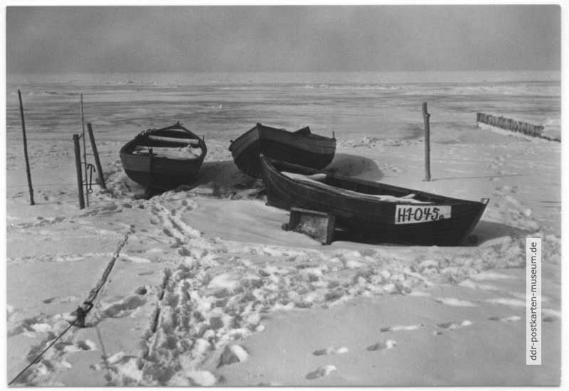 Fischerboote im Winter - 1982