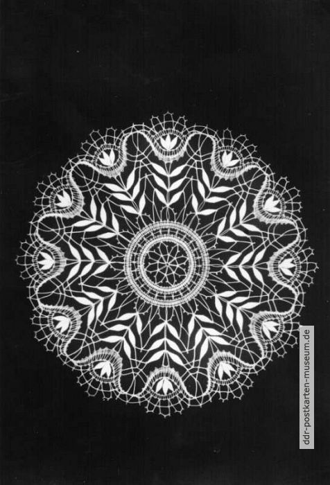 Klöppelkunst Motiv Blüten von Regine Siebdrath - 1988