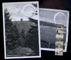 Ansichtskarten mit eingearbeitetem Leporello aus Zinnowitz 1951 / Blick vom Goetheweg zum Brocken 1956