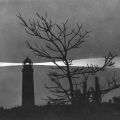 Unechter, nachträglich eingesetzter Lichtschein am Leuchtturm Prerow - 1966