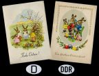 Grußpostkarten zu Ostern aus West und Ost - 1957