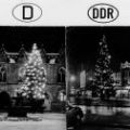 Weihnachtsbaum bei Nacht in Goslar (Niedersachsen) und in Halle (Sachsen-Anhalt) - 1959 / 1957