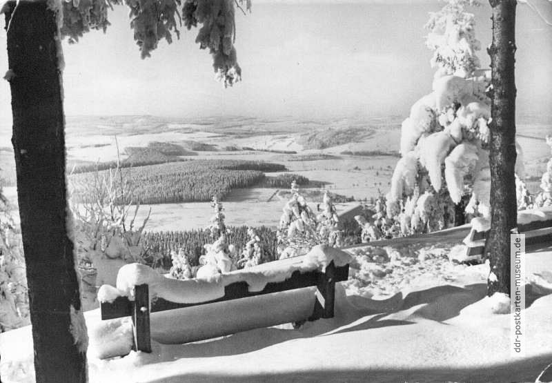 Blick vom Bärenstein (898 Meter ü.d.M.) zur Talsperre Cranzahl - 1960