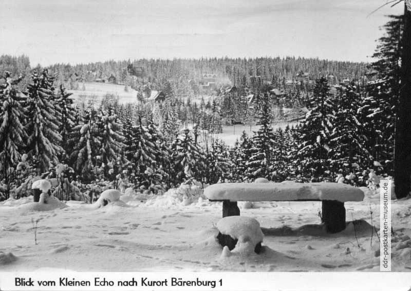 Blick vom "Kleinen Echo" auf den Kurort Bärenburg 1 (Oberbärenburg) - 1971