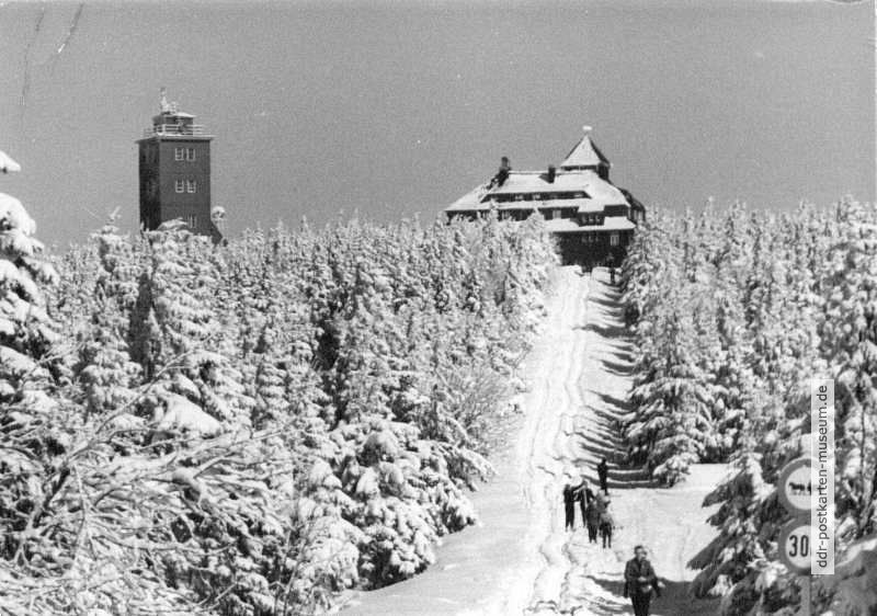Altes Fichtelberghaus und Wetterwarte auf dem Fichtelberg - 1964