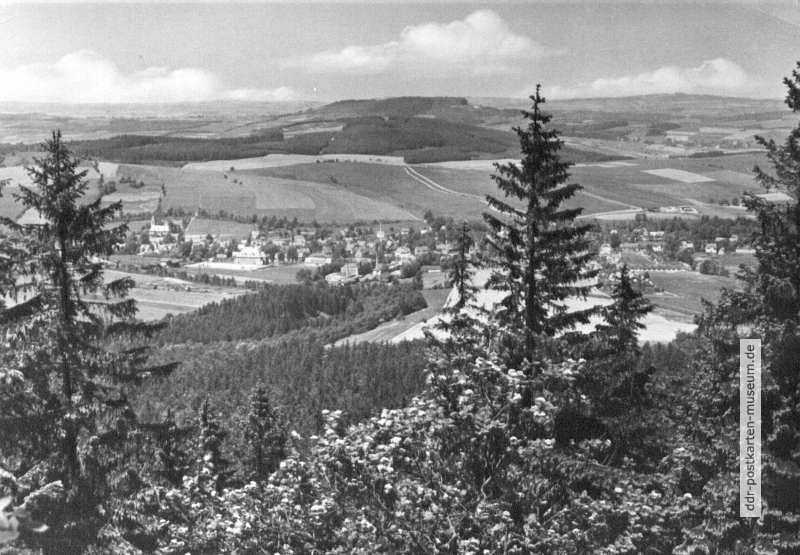 Blick vom Bärenstein nach Cranzahl und zum Scheibenberg - 1967