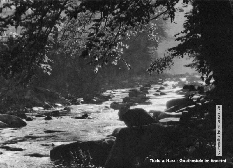 Der Goethestein an der Bode - 1959