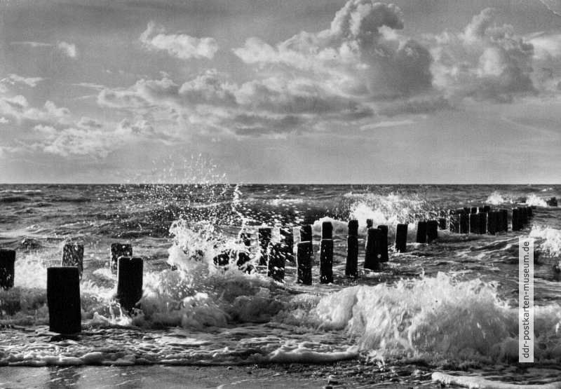 Wellenbrecher am Strand - 1961