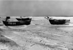 Winter an der Ostsee, Fischerboote in Prerow - 1975