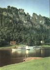 Elbsandsteingebirge, Bastei mit Luxusmotorschiff - 1966