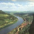 Blick vom Königstein auf das Elbtal und den Lilienstein - 1969