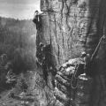 Bergsteiger an der Barbarine-Talseite des Pfaffenstein - 1980