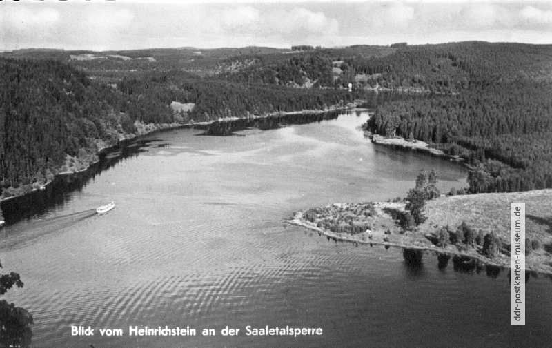Blick vom Heinrichstein an der Saaletalsperre - 1963